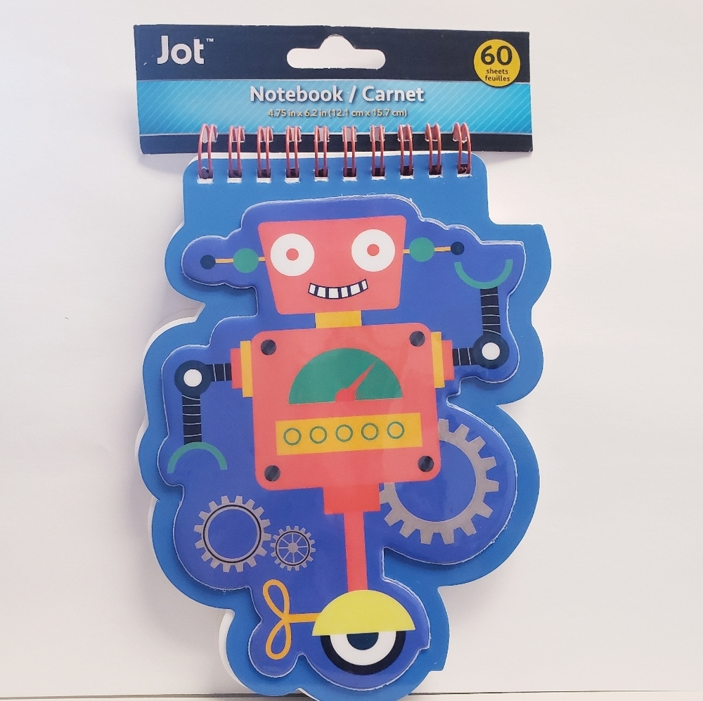 Jot Kids Robot Shaped Notebook Journal. NWT.